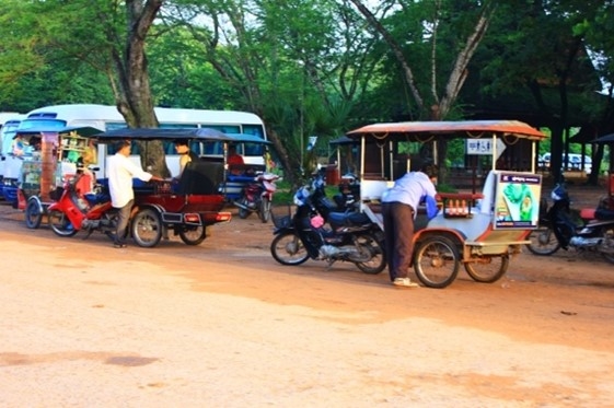 Tuk-tuk parked on the street